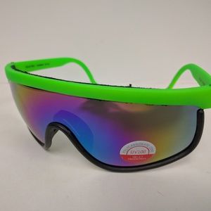 NWT TruVintage Ski/cycling/sports style 1 pc framed blade wrap around sunglasses